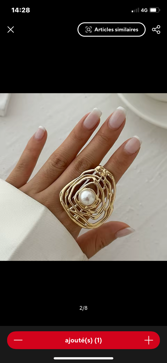 Bague Tourbillon dorée
