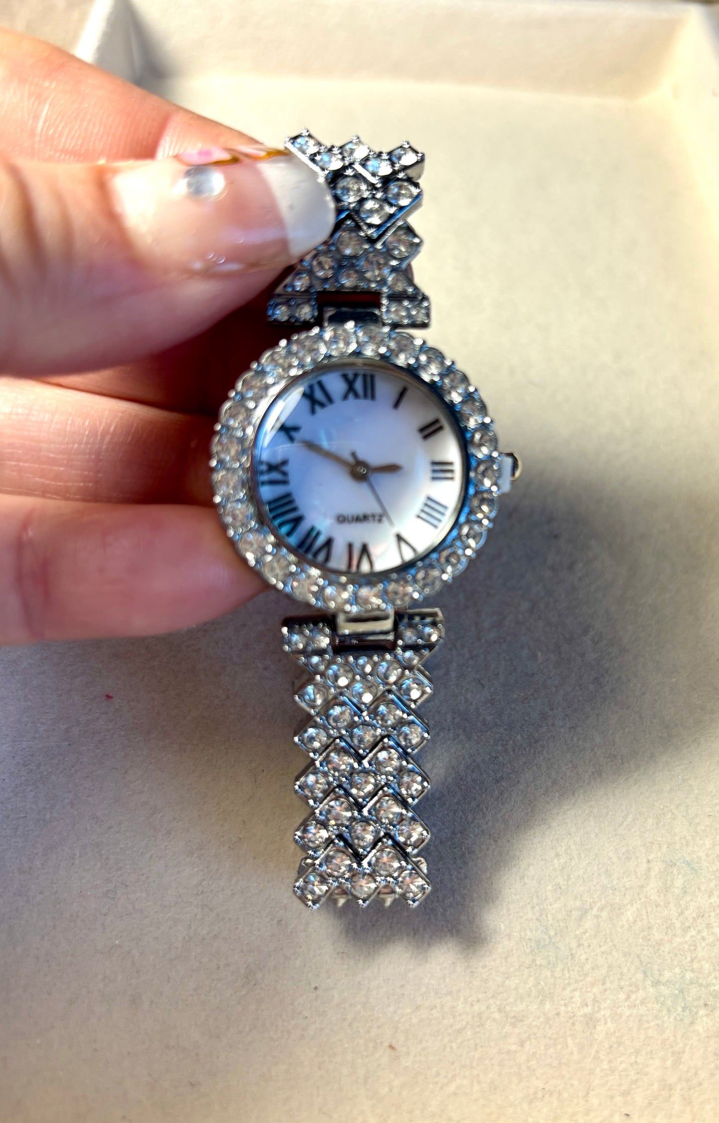 Montre Strass argent