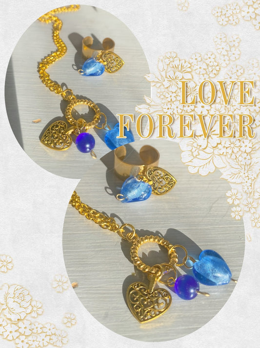 Parure : Collier Crystala et bague réglable