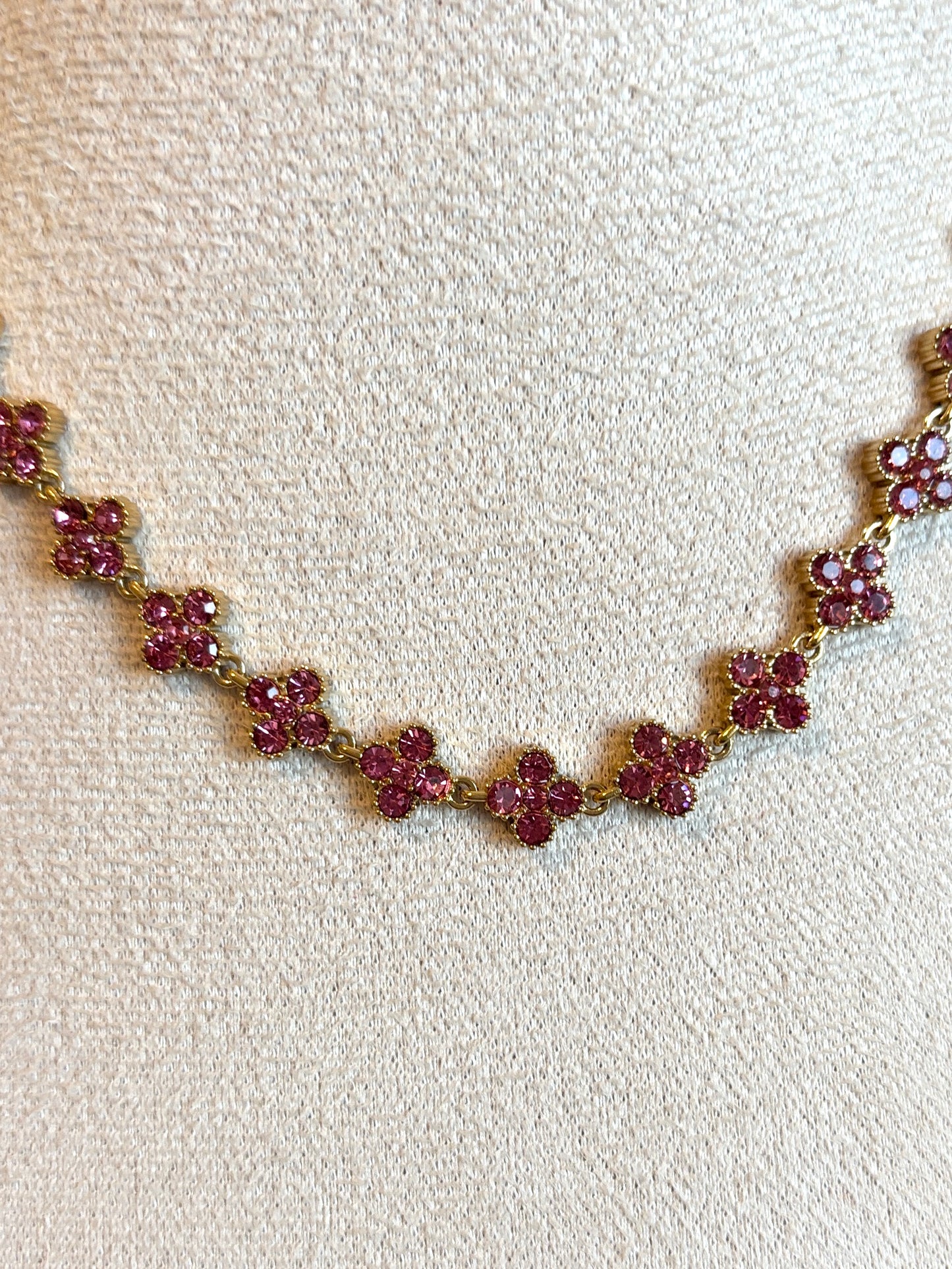 Collier SILOE en strass ROSE