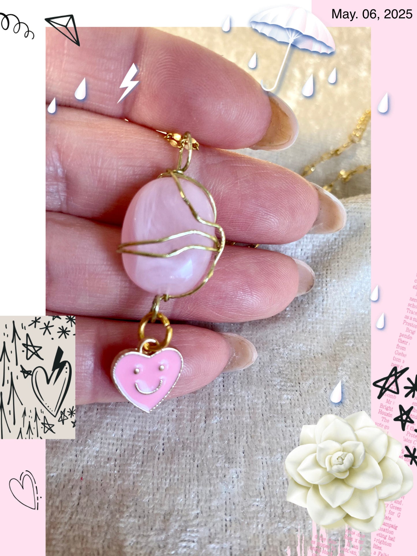 Collier Bubble rose