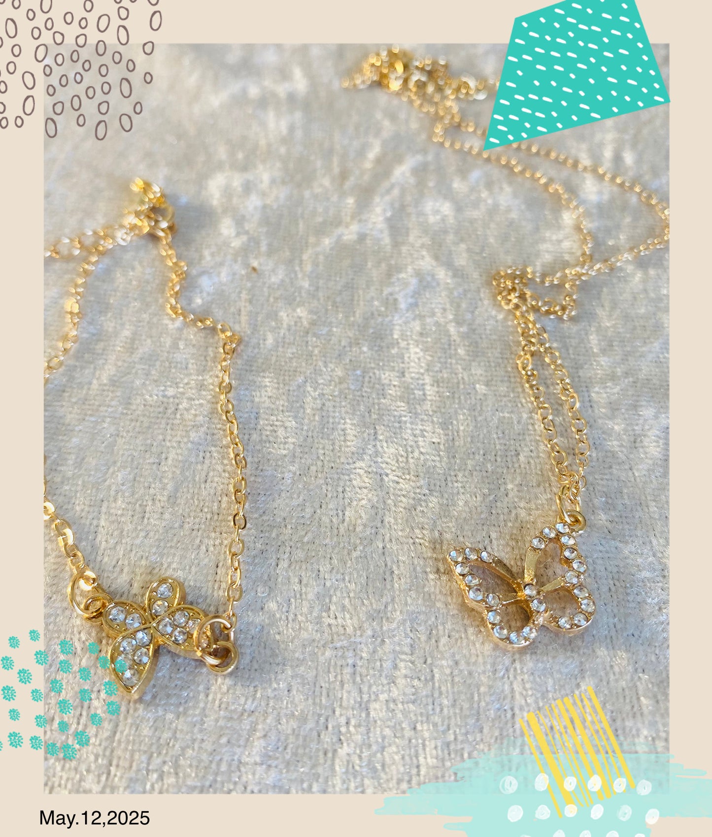 Collier Papillon strass