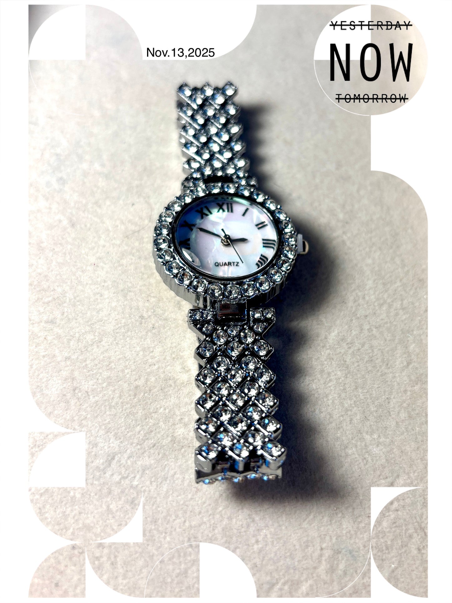 Montre Strass argent